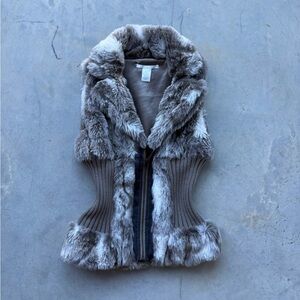 Charlotte Russe fur snatched vest